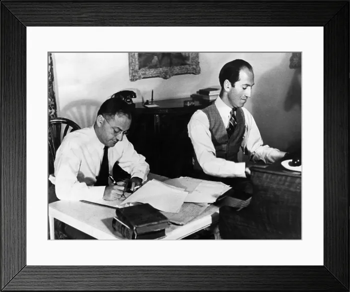 Framed Print : Ira and George Gershwin at work on a film score. ca. early 1930s. Courtesy: CSU Archives / Everett Collection Framed Print : Ira and George Gershwin at work on a film score. ca. early 1930s. Courtesy: CSU Archives / Everett Collection
