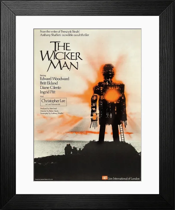 Framed Print : THE WICKER MAN, British poster, 1973 Framed Print : THE WICKER MAN, British poster, 1973