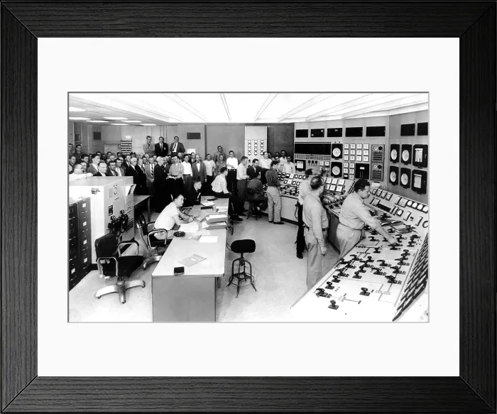 Framed Print : Control room of the Shippingport Nuclear (Atomic) Power Plant, Shippingport, PA, ca. 1957. Courtesy: CSU Archives  /  Everett Collection