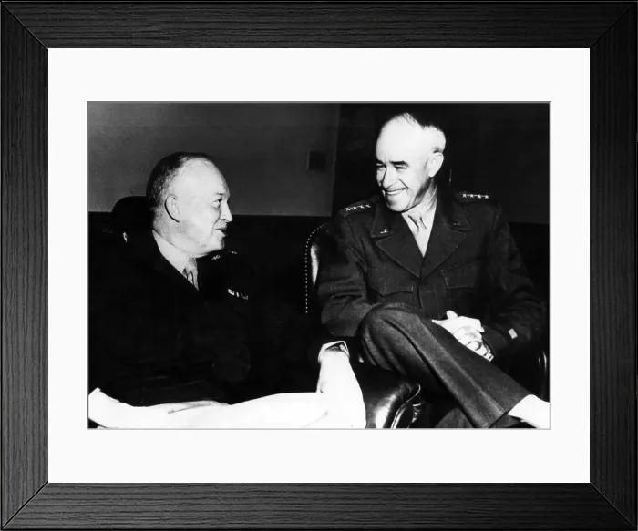 Framed Print : General Omar Bradley and General Dwight D. Eisenhower, 1947. Courtesy: CSU Archives / Everett Collection