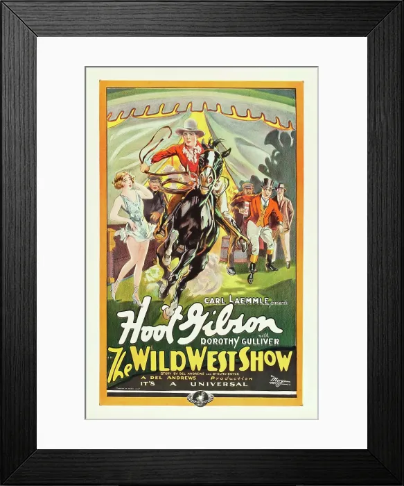 Framed Print : THE WILD WEST SHOW, center: Hoot Gibson, 1928