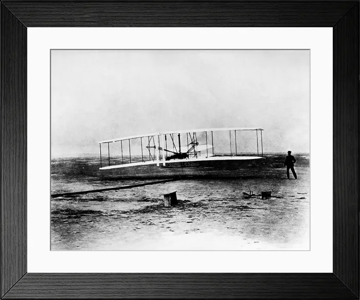 Framed Print : Orville and Wilbur Wright, (aka The Wright Brothers), around the time of their first flight, at Kitty Hawk, North Carolina, December, 1903