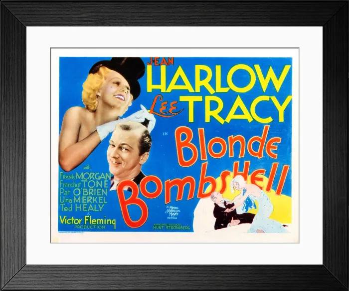 Framed Print : BOMBSHELL, (aka BLONDE BOMBSHELL), US lobbycard, from left: Jean Harlow, Lee Tracy, 1933 Framed Print : BOMBSHELL, (aka BLONDE BOMBSHELL), US lobbycard, from left: Jean Harlow, Lee Tracy, 1933