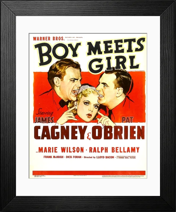 Framed Print : BOY MEETS GIRL, from left: James Cagney, Marie Wilson, Pat O'Brien, 1938
