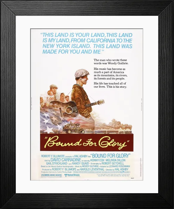 Framed Print : BOUND FOR GLORY, US poster art, David Carradine, 1976