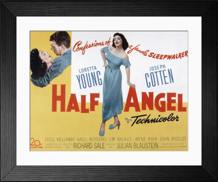 Framed Print : HALF ANGEL, Joseph Cotten, Loretta Young, 1951, TM and copyright 20th Century-Fox Film Corp. All Rights Reserved  /  Courtesy: Everett Collection