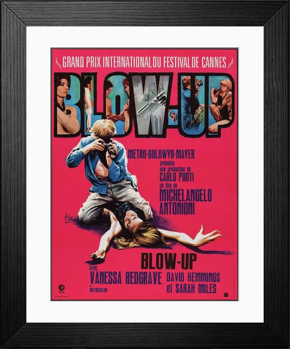 Framed Print : BLOWUP (aka BLOW-UP, aka BLOW UP), Vanessa Redgrave, David Hemmings, 1966. French poster Framed Print : BLOWUP (aka BLOW-UP, aka BLOW UP), Vanessa Redgrave, David Hemmings, 1966. French poster