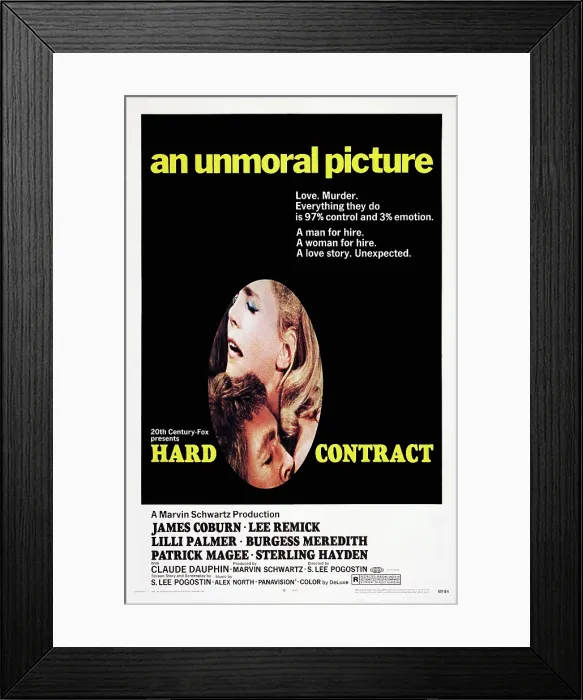 Framed Print : HARD CONTRACT, US poster art, from left: James Coburn, Lee Remick, 1969, TM & Copyright 20th Century Fox Film Corp. / courtesy Everett Collection