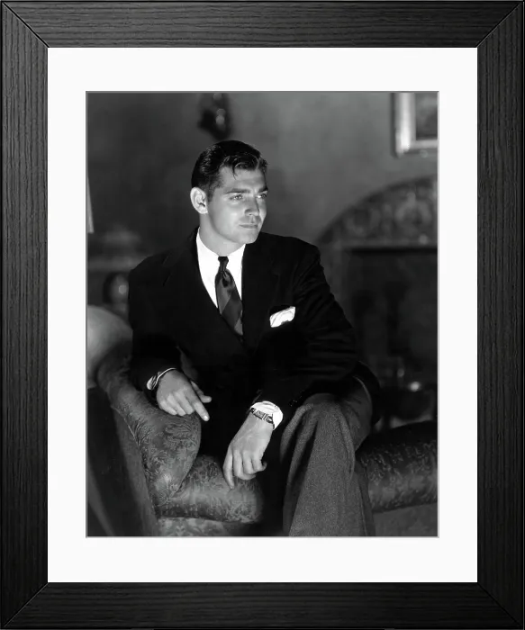 Framed Print : CLARK GABLE, 4 / 13 / 33