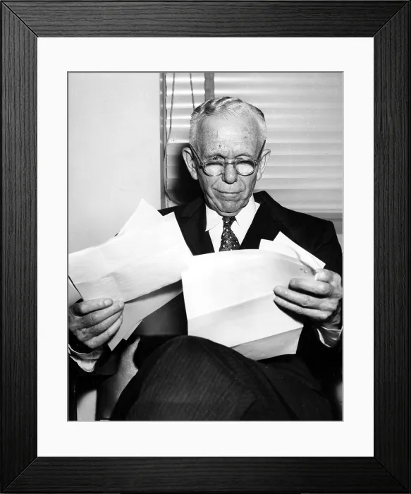 Framed Print : General George C. Marshall (retired) in the 1950s. Courtesy: CSU Archives  /  Everett Collection