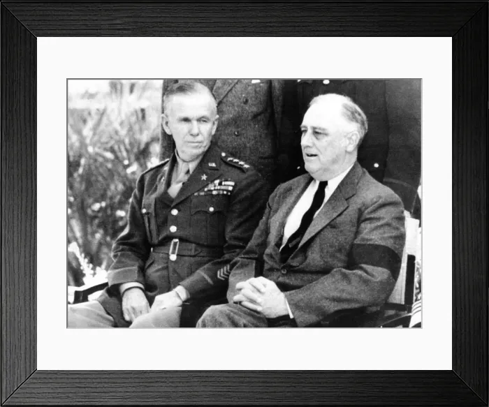 Framed Print : General George C. Marshall, President Franklin D. Roosevelt, Africa, 1943.. Courtesy: CSU Archives / Everett Collection Framed Print : General George C. Marshall, President Franklin D. Roosevelt, Africa, 1943.. Courtesy: CSU Archives / Everett Collection