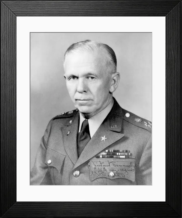 Framed Print : General George C. Marshall (1880-1959), circa 1948. Courtesy: CSU Archives / Everett Collection Framed Print : General George C. Marshall (1880-1959), circa 1948. Courtesy: CSU Archives / Everett Collection