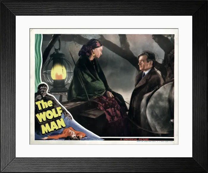 Framed Print : THE WOLF MAN, from left, Maria Ouspenskaya, Claude Rains, 1941