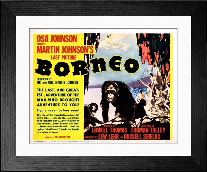 Framed Print : BORNEO, 1937, TM and copyright 20th Century Fox Film Corp. All rights reserved / Courtesy: Everett Collection