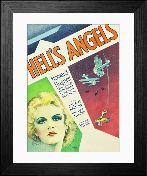 Framed Print : HELL'S ANGELS, Jean Harlow on window card, 1930 Framed Print : HELL'S ANGELS, Jean Harlow on window card, 1930