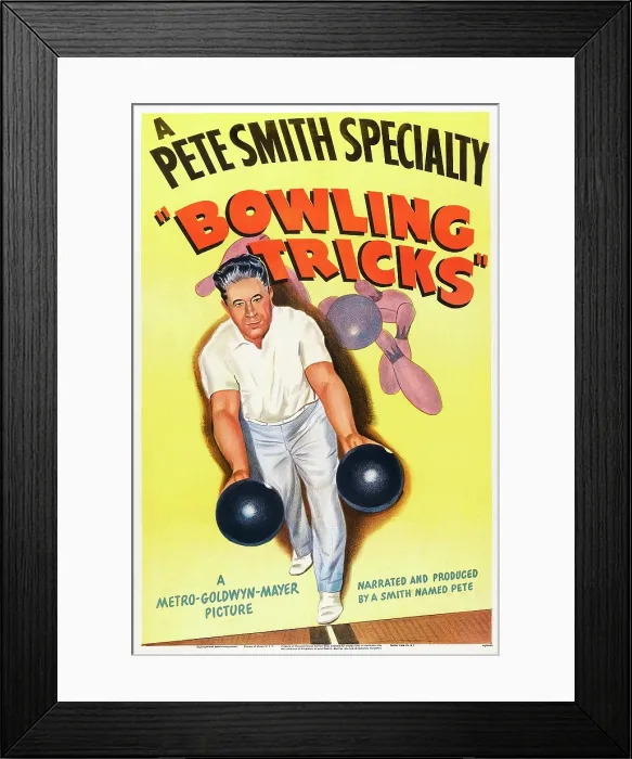 Framed Print : BOWLING TRICKS, US poster, 1948