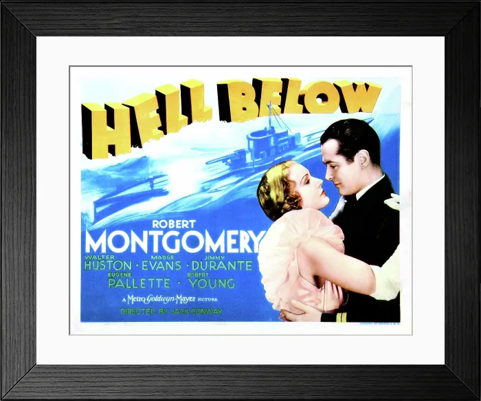 Framed Print : HELL BELOW, Madge Evans, Robert Montgomery, 1933