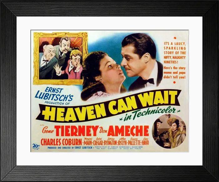 Framed Print : HEAVEN CAN WAIT, Gene Tierney, Don Ameche, 1943. TM and Copyright 20th Century Fox Film Corp. All rights reserved. Courtesy: Everett Collection