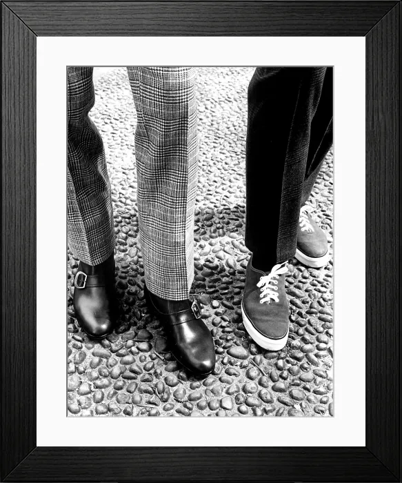 Framed Print : Sneakers (right), w /  Mod Ankle Boots, 1966. Courtesy: CSU Archives  /  Everett Collection