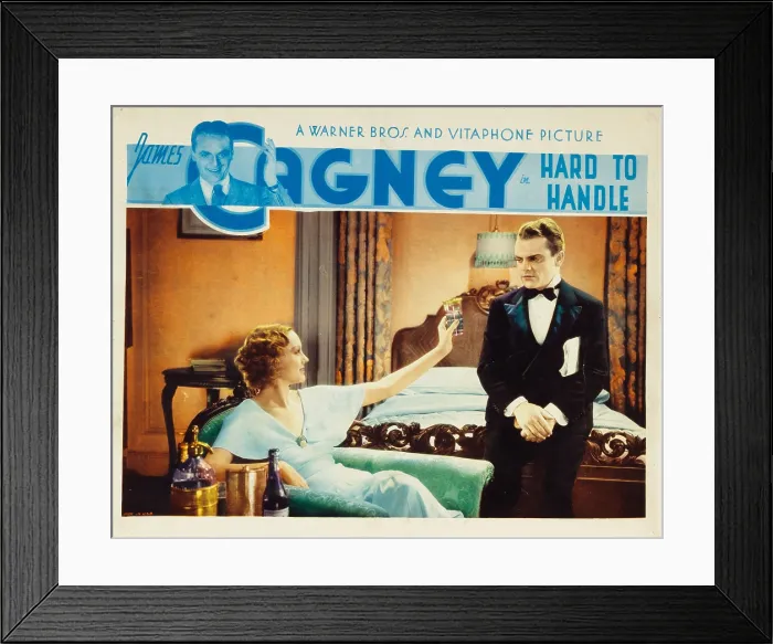 Framed Print : HARD TO HANDLE, US lobbycard, Claire Dodd, James Cagney, 1933 Framed Print : HARD TO HANDLE, US lobbycard, Claire Dodd, James Cagney, 1933