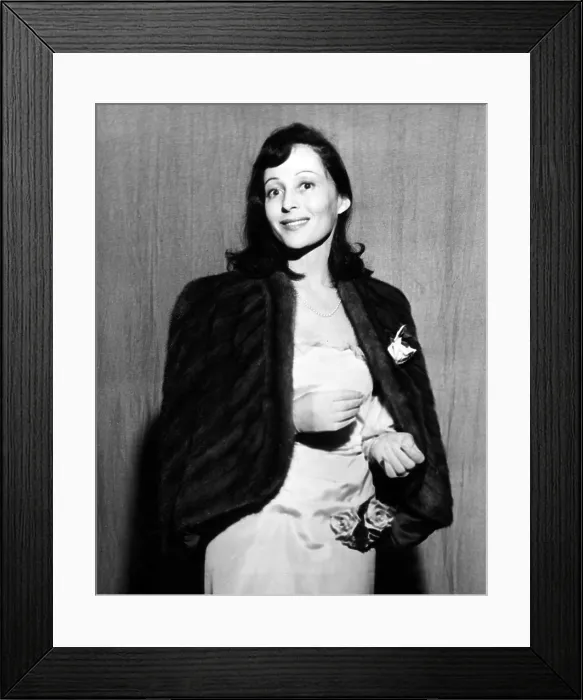 Framed Print : Luise Rainer making a rare appearence at the Academy awards show, 1947
