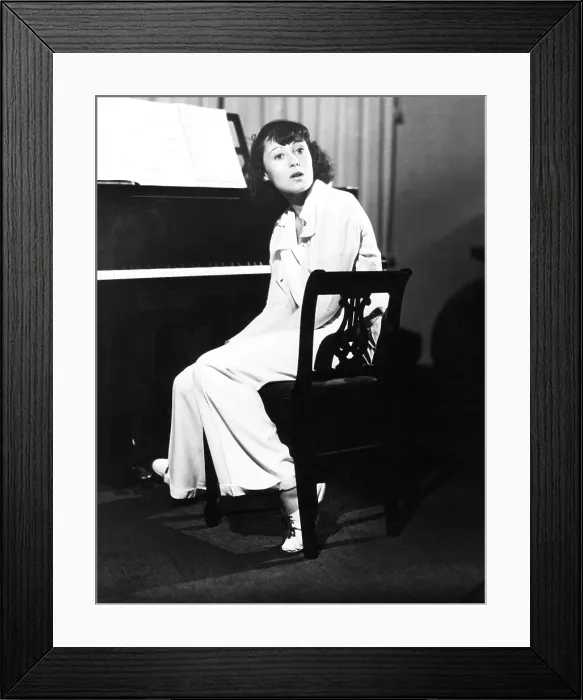 Framed Print : ise Rainer at home at her piano, 1937, photo by clarence Bukk