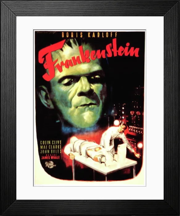 Framed Print : FRANKENSTEIN, Boris Karloff, Colin Clive, 1931 Framed Print : FRANKENSTEIN, Boris Karloff, Colin Clive, 1931