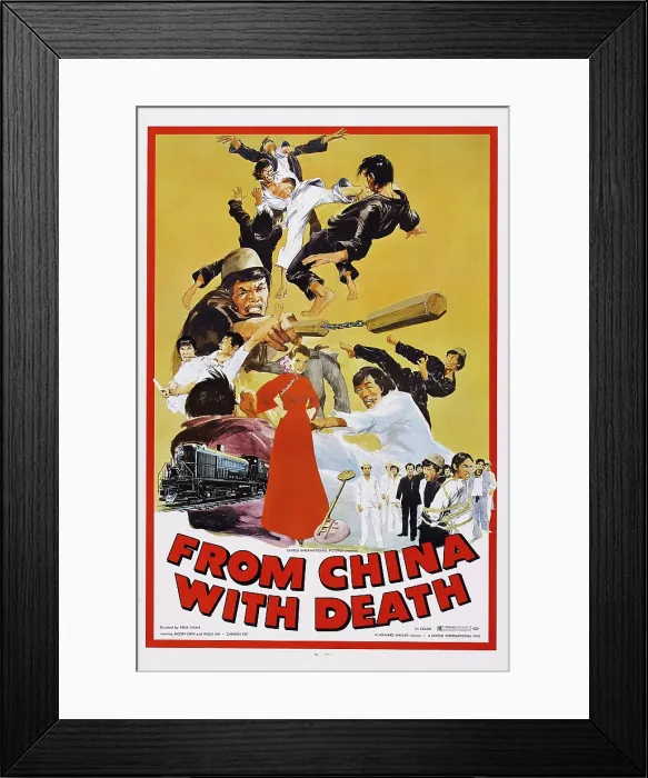 Framed Print : FROM CHINA WITH DEATH, (aka LANG BEI WEI JIAN), poster, 1974