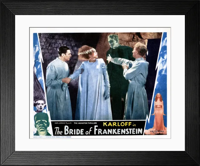 Framed Print : BRIDE OF FRANKENSTEIN, from left: Colin Clive, Elsa Lanchester, Boris Karloff, Ernest Thesiger, 1935 Framed Print : BRIDE OF FRANKENSTEIN, from left: Colin Clive, Elsa Lanchester, Boris Karloff, Ernest Thesiger, 1935