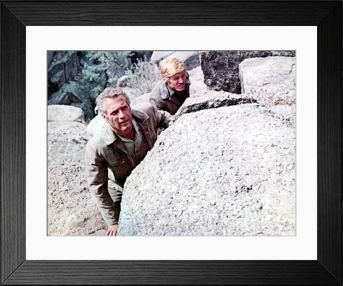 Framed Print : BUTCH CASSIDY AND THE SUNDANCE KID, Paul Newman, Robert Redford, 1969. TM and Copyright (c) 20th Century Fox Film Corp. All rights reserved. Courtesy: Everett Collection