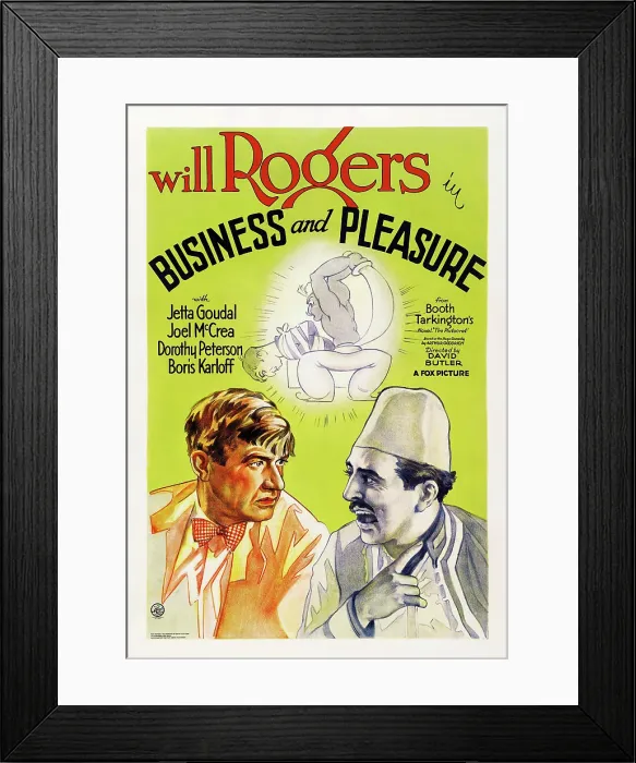 Framed Print : BUSINESS AND PLEASURE, left: Will Rogers, 1932, TM and Copyright 20th Century Fox Film Corp. All rights reserved. / courtesy Everett Collection