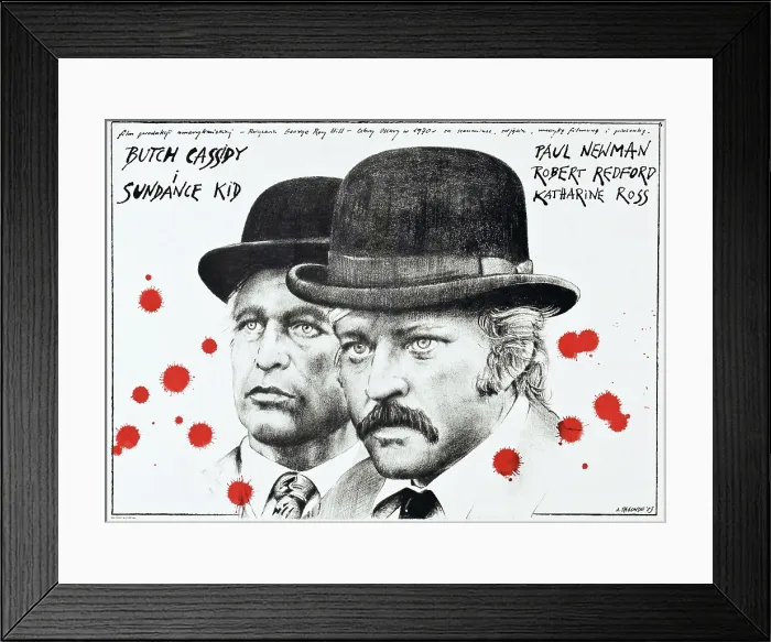 Framed Print : BUTCH CASSIDY AND THE SUNDANCE KID, Polish poster, from left: Paul Newman, Robert Redford, 1969, TM and Copyright 20th Century Fox Film Corp Framed Print : BUTCH CASSIDY AND THE SUNDANCE KID, Polish poster, from left: Paul Newman, Robert Redford, 1969, TM and Copyright 20th Century Fox Film Corp