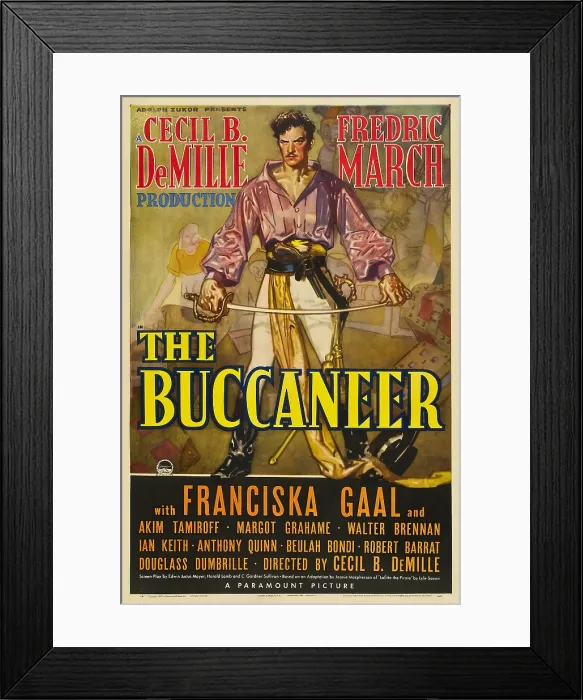 Framed Print : THE BUCCANEER, Fredric March, 1938