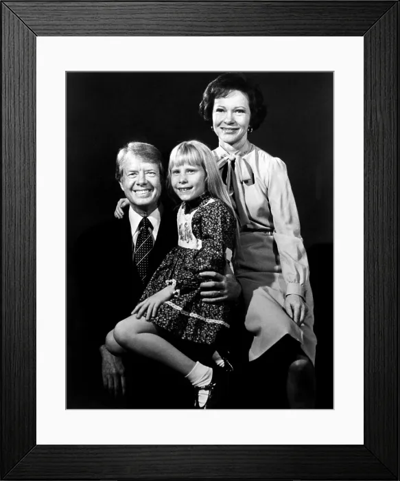 Framed Print : Jimmy Carter, Amy Carter and Rosalynn Carter, 1977. Courtesy: CSU Archives / Everett Collection