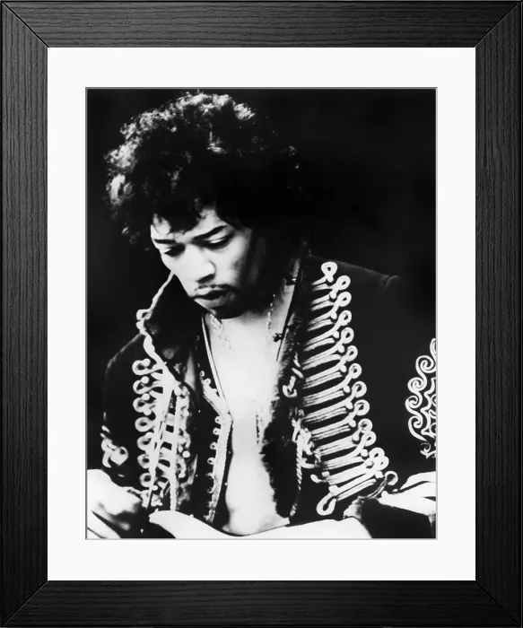 Framed Print : JIMI HENDRIX at the Monterey Pop Festival, 1967. Courtesy: CSU Archives / Everett Collection Framed Print : JIMI HENDRIX at the Monterey Pop Festival, 1967. Courtesy: CSU Archives / Everett Collection