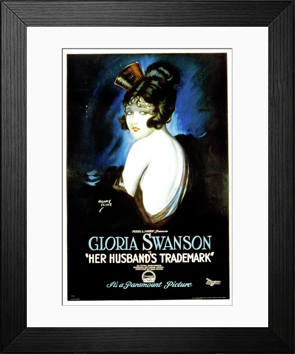 Framed Print : HER HUSBAND'S TRADEMARK, Gloria Swanson, 1922 Framed Print : HER HUSBAND'S TRADEMARK, Gloria Swanson, 1922