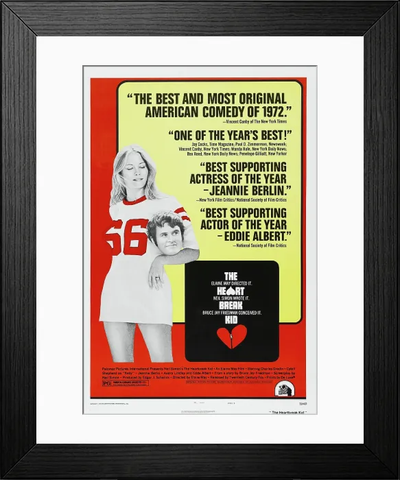 Framed Print : THE HEARTBREAK KID, US poster, from left: Cybill Shepherd, Charles Grodin, 1972, TM & Copyright 20th Century Fox Film Corp. / courtesy Everett Collection