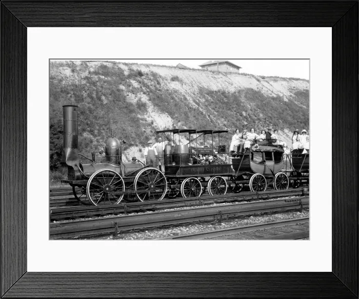 Framed Print : An early American train, circa 1850s. Courtesy: CSU Archives / Everett Collection Framed Print : An early American train, circa 1850s. Courtesy: CSU Archives / Everett Collection