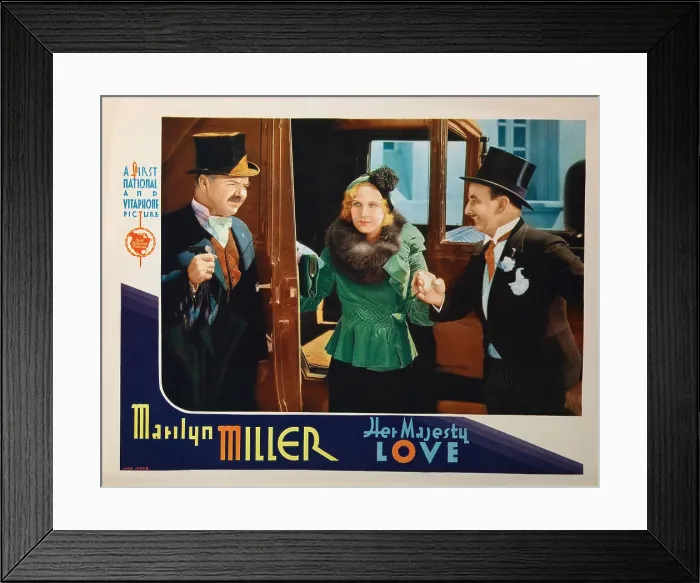 Framed Print : HER MAJESTY, LOVE, US lobbycard, W.C. Fields, Marilyn Miller, Leon Errol, 1931