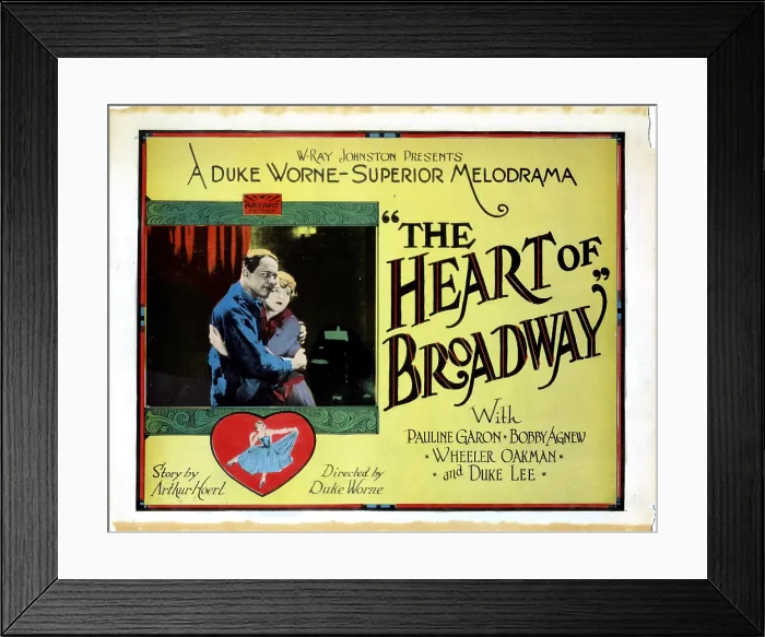 Framed Print : THE HEART OF BROADWAY, from left, Robert Agnew, Pauline Garon, 1928 Framed Print : THE HEART OF BROADWAY, from left, Robert Agnew, Pauline Garon, 1928