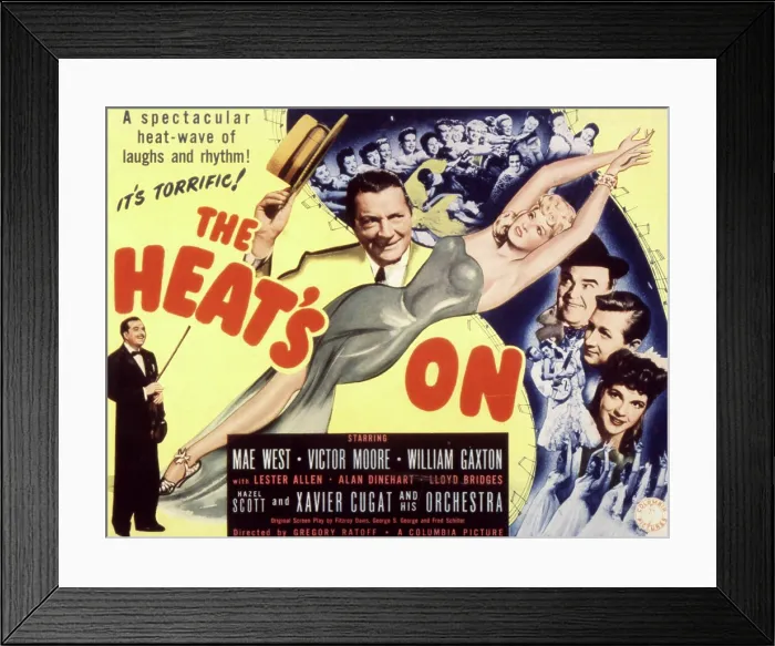Framed Print : THE HEAT'S ON, Mae West, Xavier Cugat, William Gaxton, Victor Moore, Lloyd Bridges, Mary Roche, 1943