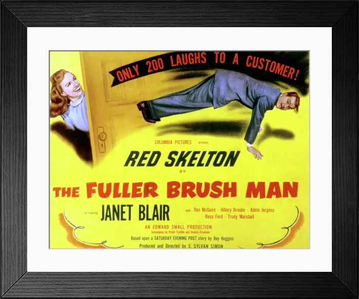 Framed Print : THE FULLER BRUSH MAN, Janet Blair, Red Skelton, 1948