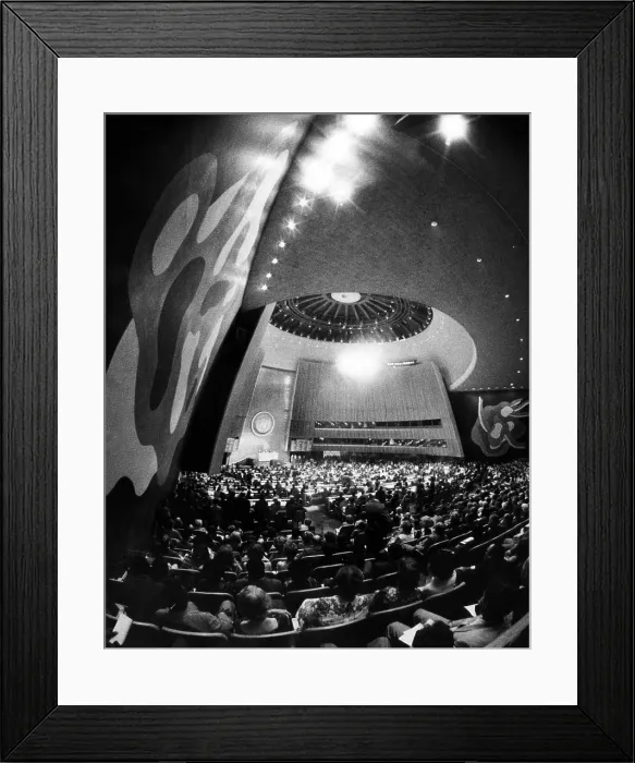 Framed Print : The opening of the 26th regular session of the U.N. General Assembly, September 21, 1971. Courtesy: CSU Archives / Everett Collection