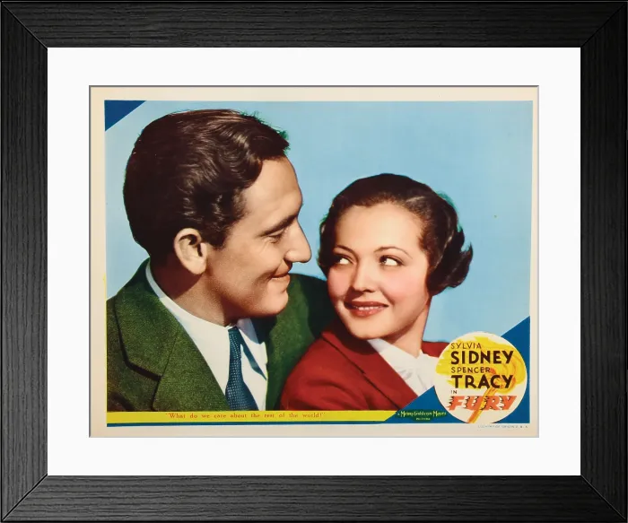 Framed Print : FURY, US lobbycard, Spencer Tracy, Sylvia Sidney, 1936
