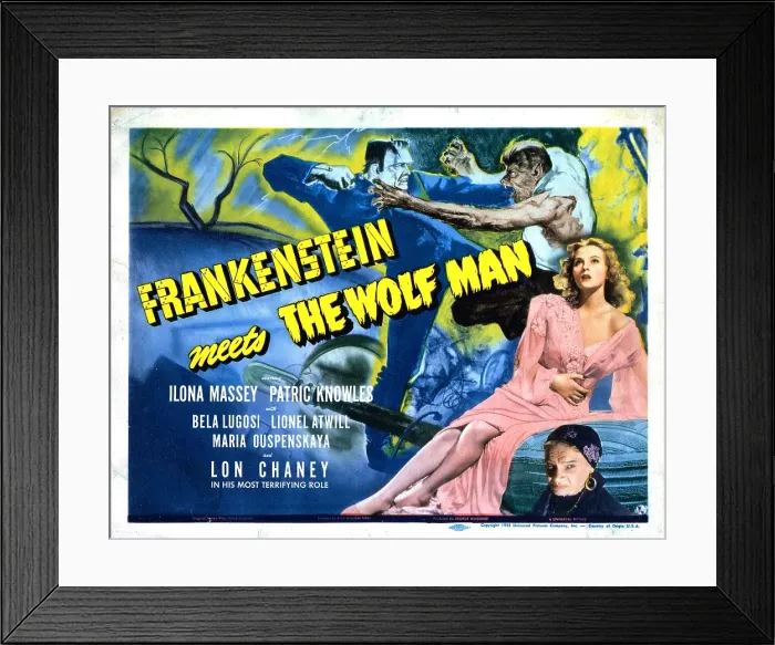 Framed Print : FRANKENSTEIN MEETS THE WOLF MAN, Ilona Massey, Maria Ouspenskaya, 1943 Framed Print : FRANKENSTEIN MEETS THE WOLF MAN, Ilona Massey, Maria Ouspenskaya, 1943
