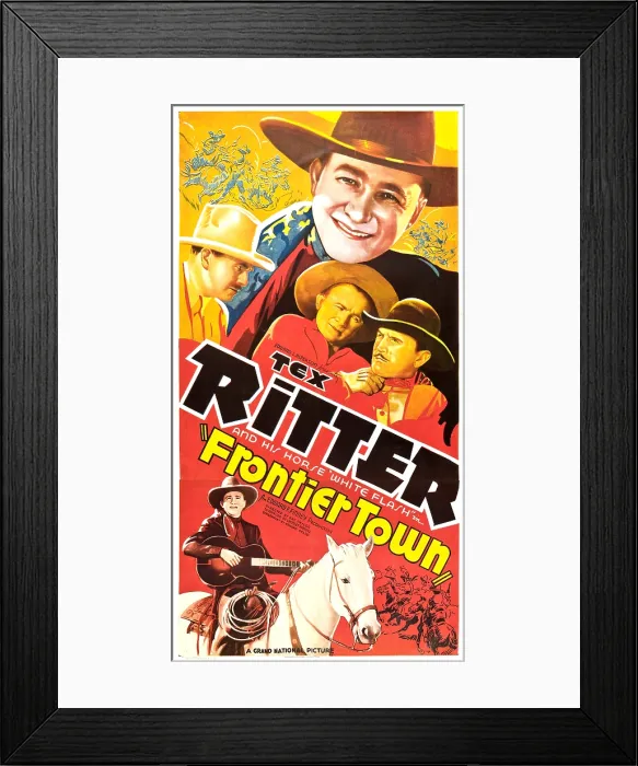 Framed Print : FRONTIER TOWN, Tex Ritter, Ed Cassidy, Charles King, 1938 Framed Print : FRONTIER TOWN, Tex Ritter, Ed Cassidy, Charles King, 1938