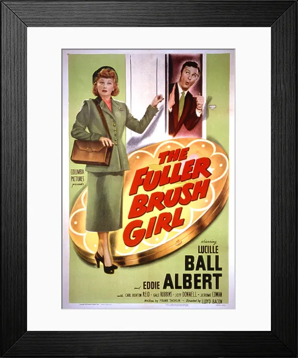 Framed Print : THE FULLER BRUSH GIRL, Lucille Ball, Eddie Albert, 1950
