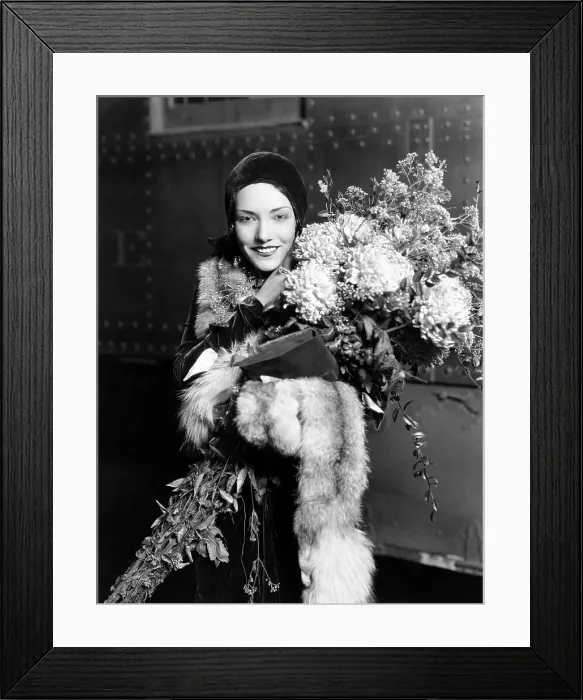 Framed Print : Lupe Velez, returning to Los Angeles from filming Florida location scenes for HELL HARBOR, 1930 Framed Print : Lupe Velez, returning to Los Angeles from filming Florida location scenes for HELL HARBOR, 1930