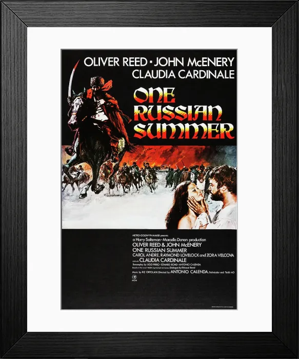Framed Print : FURY, (aka ONE RUSSIAN SUMMER), US poster, bottom right: Claudia Cardinale, Oliver Reed, 1973