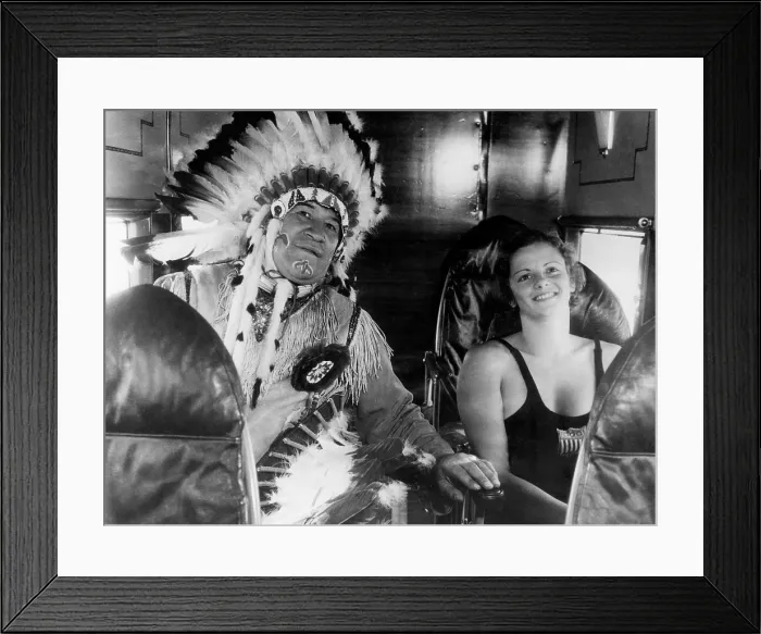 Framed Print : American Olympic athletes Jim Thorpe, Josephine McKim, 1932.. Courtesy: CSU Archives  /  Everett Collection